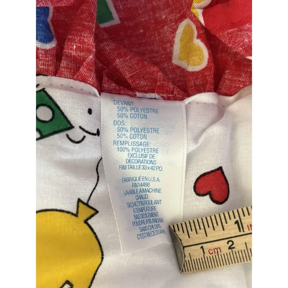 Vintage Carters Riegel Baby Blanket Balloon Bear Reversible Ruffle Comforter USA
